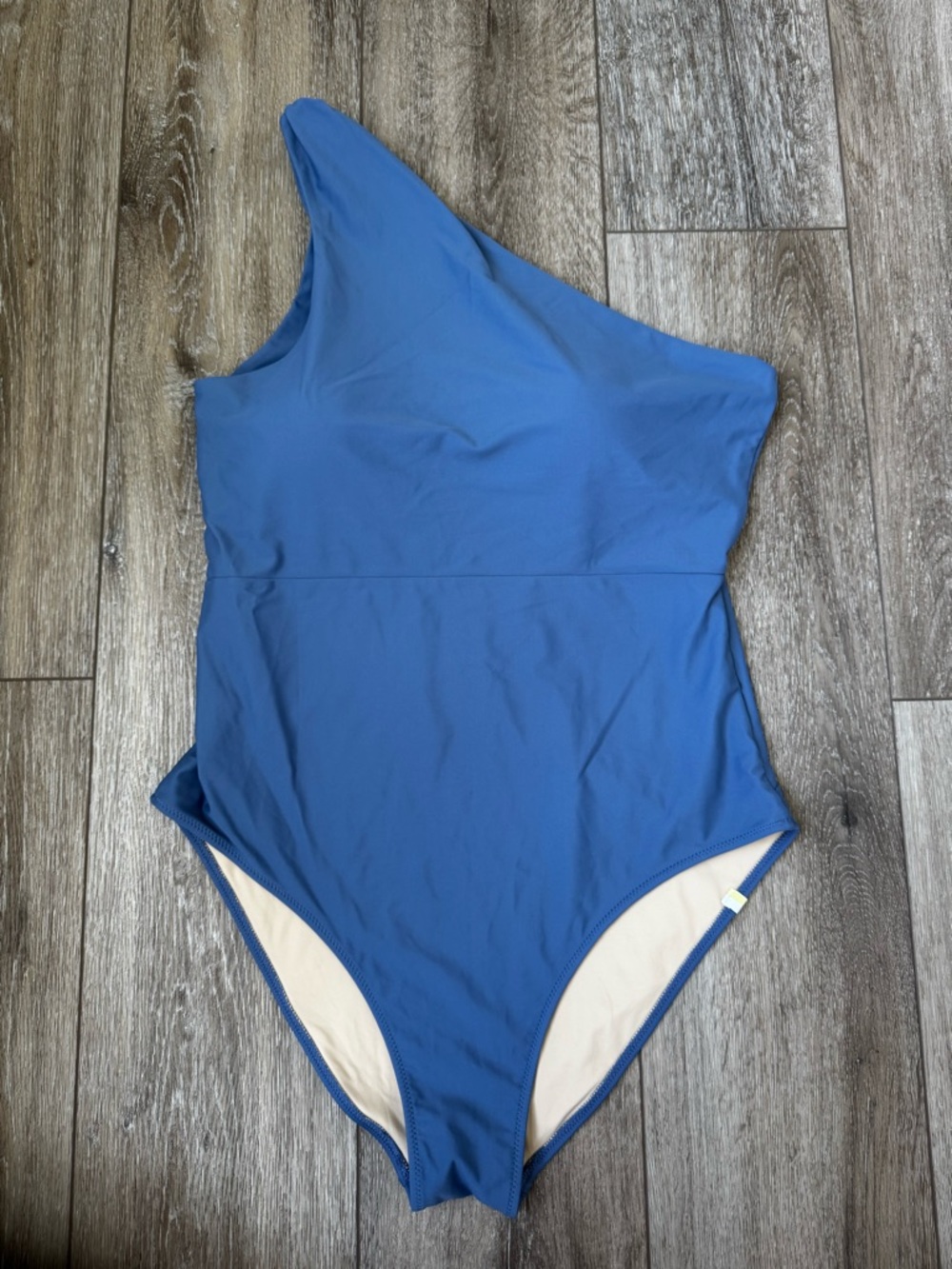 Summersalt One Shoulder Sidestroke Swimsuit Blue Size 14 Minimalist